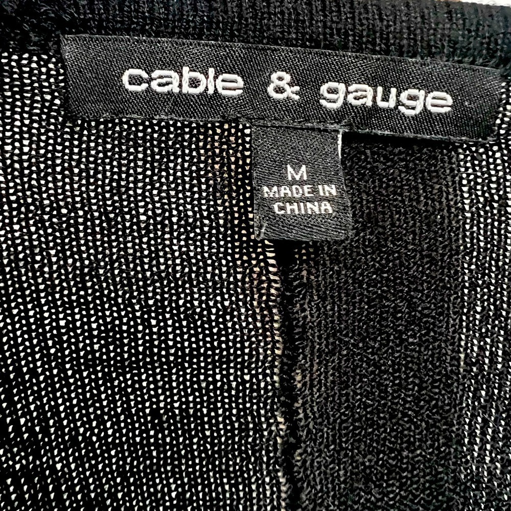 cable & gauge Super Lightweight Scoop Neck Black Sweater Tunic, M - Picture 4 of 6